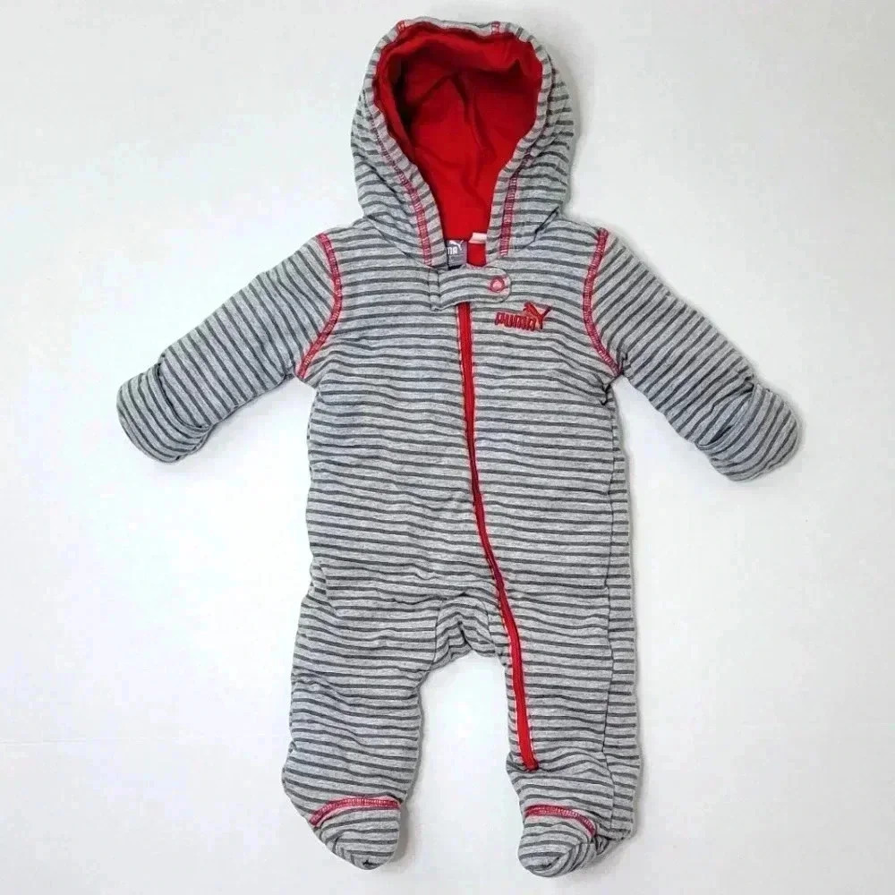PUMA Infant 0-3m Winter Insulated Footed Bodysuit (Boy or Girl)